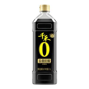 千禾0生抽春曲原酿1L酿造酱油添加黄豆炒菜烹饪凉拌点蘸调味官方