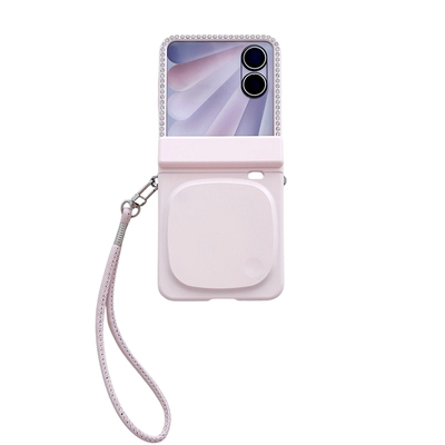 适用荣耀magicVFlip2折叠屏手机壳新款时尚奢华肤感纯色补妆镜侧边挂扣手提斜跨绳MagicVFlip保护套壳膜一体