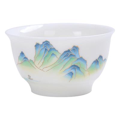 羊脂玉白瓷功夫小茶杯品茗杯