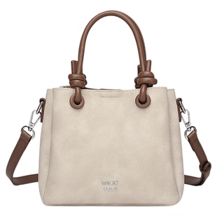 稻草人多隔层水桶包包女2026新款时尚通勤手提斜挎包精致单肩小包