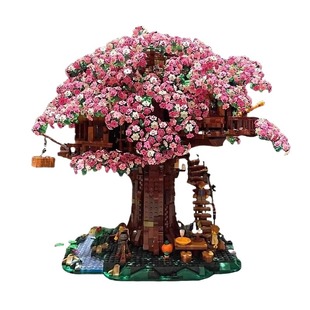 樱花树屋积木2025新款兼容乐高玩具女孩礼物益智拼装建筑街景拼图