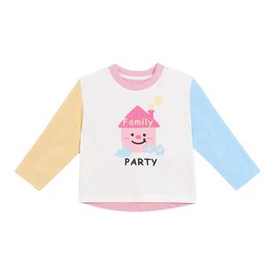 小o爸女婴童 女宝宝春季t恤2026新款婴儿长袖卡通图案早春打底衫