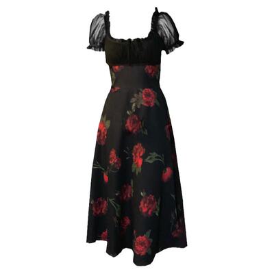 大码连衣裙复古修身显瘦长裙遮肚