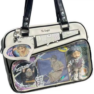 玖月兔原创大漫漫痛包休闲单肩斜挎双肩包日系少女漫画学生百搭款