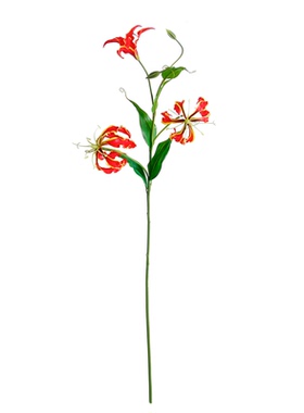 高品质仿真嘉兰火焰百合插花线型花材 家居装饰假花摆件