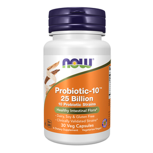 NOW广谱250亿益生菌消化酶胶囊大人肠胃部调理胀气美国原装进口