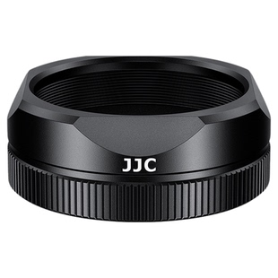 JJC 适用富士Xhalf相机遮光罩镜头保护圆形方形复古金属x half拓展配件X-HF1防护防刮蹭盖子三色可选支持滤镜
