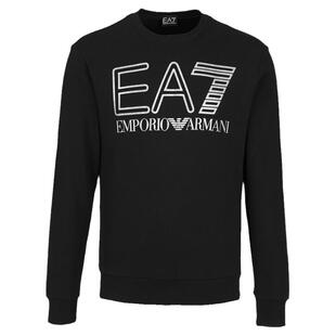 Armani/阿玛尼EA7男士2025新款春秋季高端品牌纯棉圆领套头卫衣潮