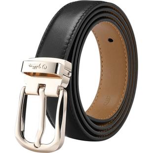 金利来皮带女真皮简约休闲女式腰带ins风牛皮时尚牛仔裤带腰封潮