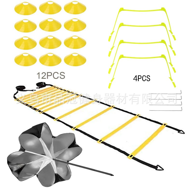 厂家直销新款 足球训练敏捷梯套装 绳梯跨栏标志碟 训练装备器材