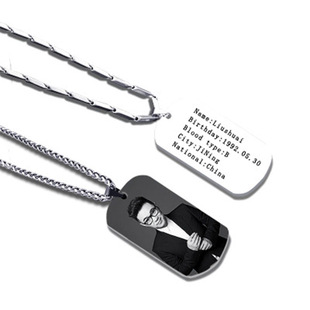 酒吧工牌项链迪厅KTV定制美容理发店健身教练吊坠员工俱乐部胸牌