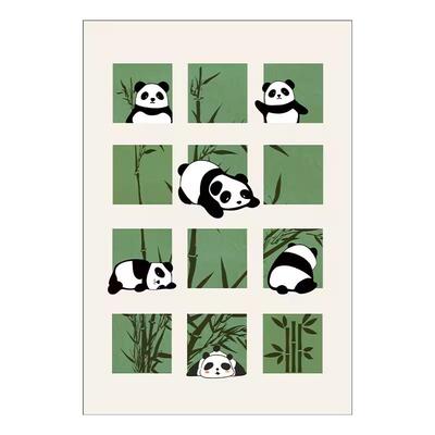 美人胚子可爱熊猫遮挡帘