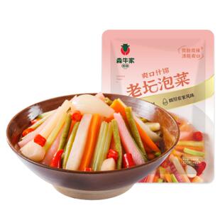 森牛家四川泡菜正宗土坛泡菜爽口什锦即食下饭菜新鲜泡酸萝卜320g