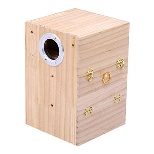 鸟窝鹦鹉窝松木虎皮玄凤鹦鹉繁殖箱竖式实木保暖孵化箱鸟巢鸟用品