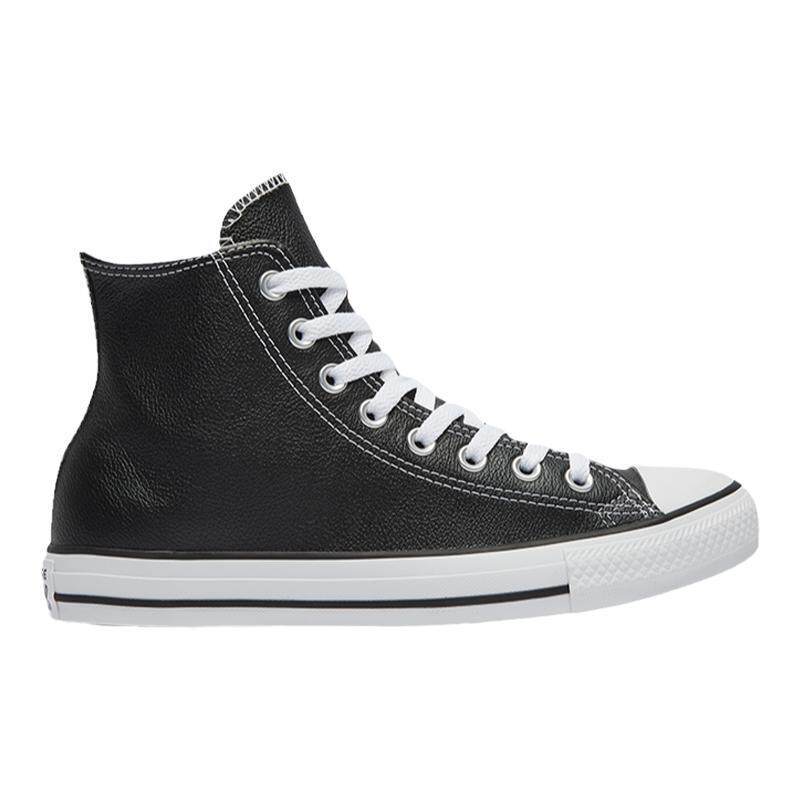 CONVERSE匡威官方 All Star经典皮质男女高帮休闲运动鞋黑132170C 威 实拍商品图