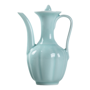 仿宋点茶手执壶汤瓶陶瓷茶壶青瓷中式复古茶百戏工具宋式执壶茶盏