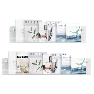 网红挂墙书架杂志书报架墙上收纳架相册图册展示架画报架置物架