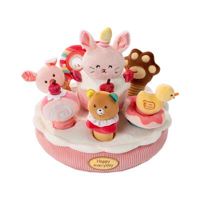 jollybaby生日礼物毛绒蛋糕玩具