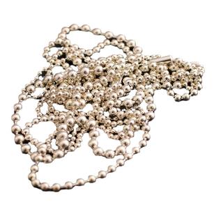 一休老银匠925纯银 2.5/3 /4mm 银圆珠项链 锁骨链 小红人项链