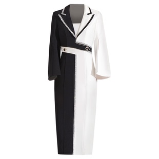 创意狐轻奢高端小礼服法式会场主持人晚礼服正式重要职场合连衣裙