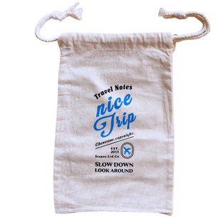 本子事多 纯棉手帐收纳袋 TN旅行限定本子活页A5A6S抽绳束口布袋