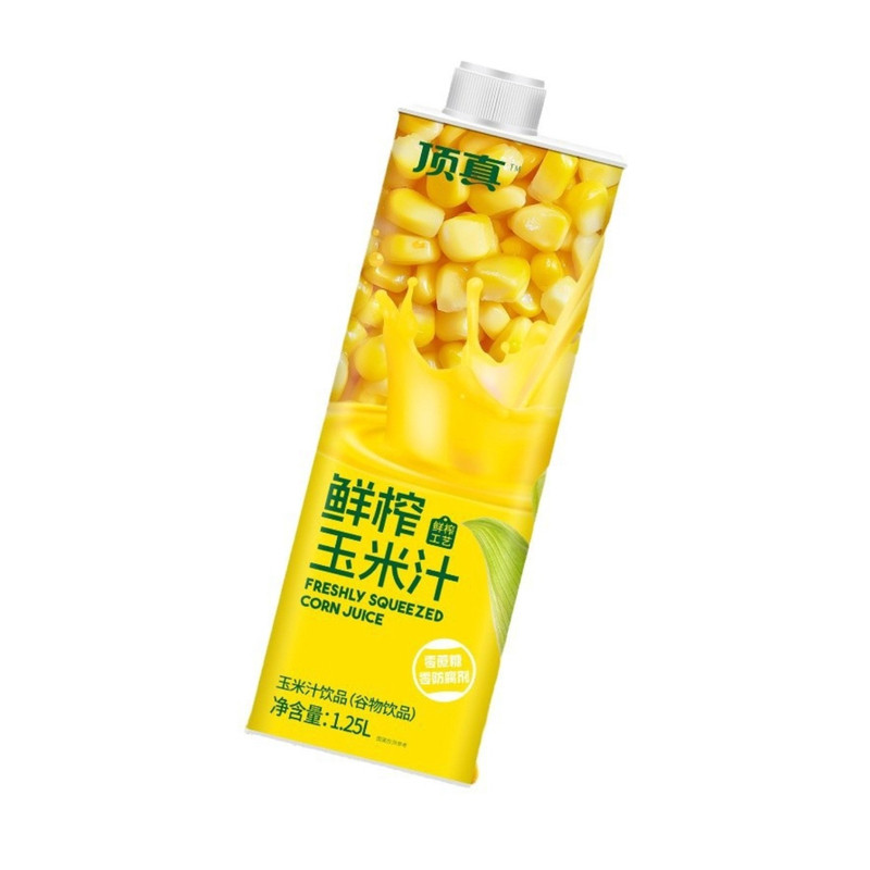 顶真鲜榨玉米汁瓶装营养谷物饮品