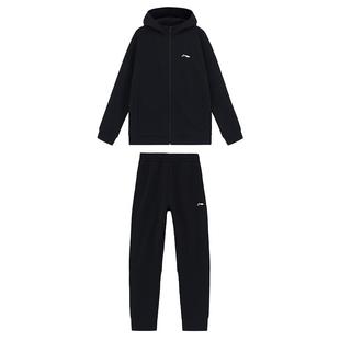 李宁运动套装开衫连帽卫衣卫裤秋季新款修身跑步休闲两件套运动服