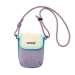 【新品】花间公主原创SPARK CREW撞色斜挎手机包时尚出游多巴胺包