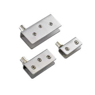 不锈钢上下转轴 玻璃合页 展柜玻璃铰链免拉手门碰夹黑色上下铰链