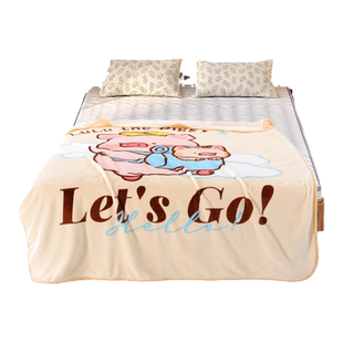 卡撒天娇卡通毛毯lulu猪IP款披肩毯办公室午休盖毯单人宿舍2025新