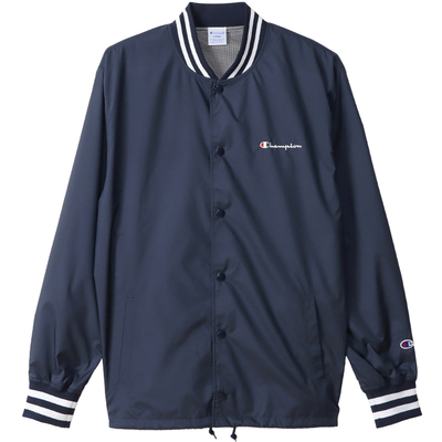 假一罚十CHAMPION条纹学院薄外套