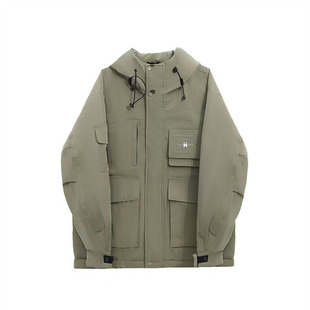 HX狐轩男装秋冬新品短款连帽羽绒服韩版时尚休闲保暖90白鸭绒外套