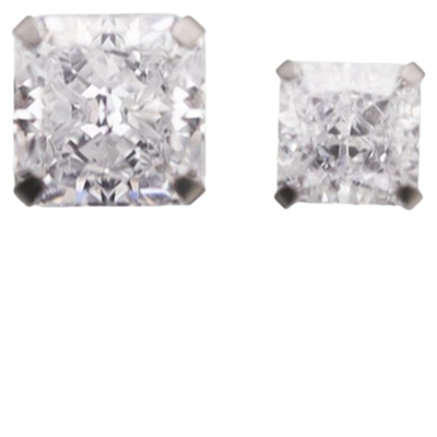 ShinmaF-136钛合金彩色方糖方形锆石精致耳钉耳骨钉气质小众穿刺