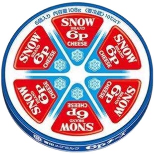 包邮 推荐 日本进口雪印 チーズミルク三角型牛奶奶酪芝士块6小块
