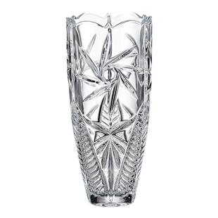 捷克进口BOHEMIA水晶玻璃花瓶 传统复古宫廷设计家用客厅摆件透明