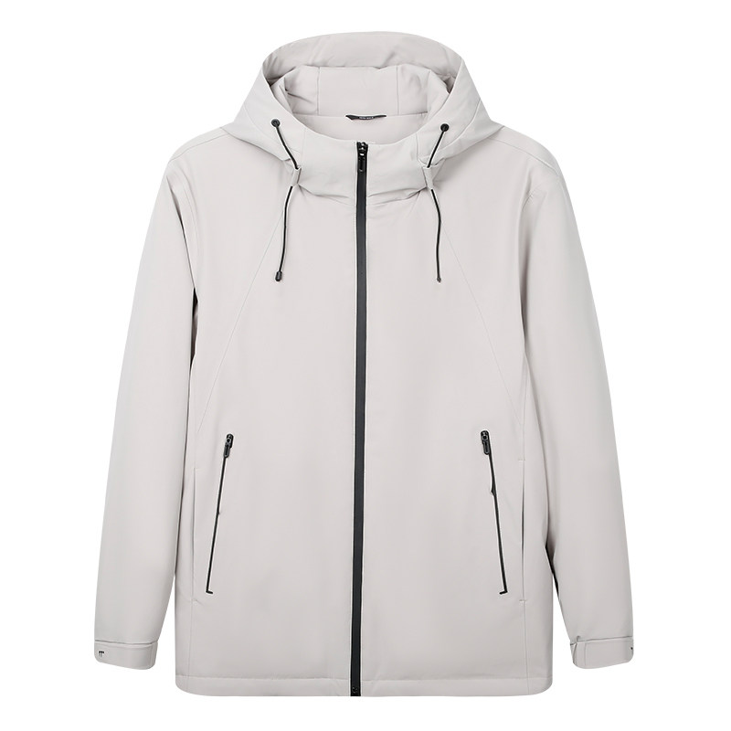 才子男装连帽羽绒服男2025冬季新款无缝直充休闲鸭绒保暖短款外套