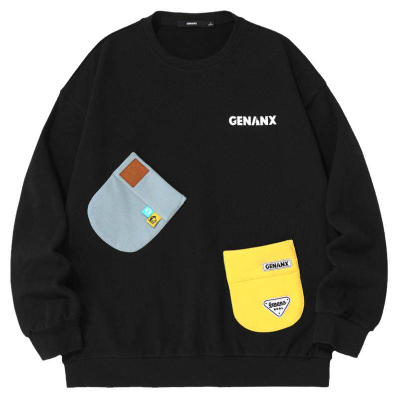 GENANX闪电潮牌纯棉情侣卫衣