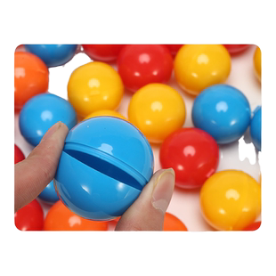 4厘米抽奖球 可打开 开口球 彩色抽签摇奖摸奖球彩色无字球空心兵乓道具 可重复使用可放纸条摇奖球幸运球