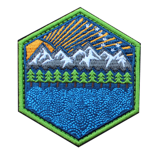 全地形士气章全刺绣魔术贴Morale Patch风景臂章DIY缝纫补丁包贴