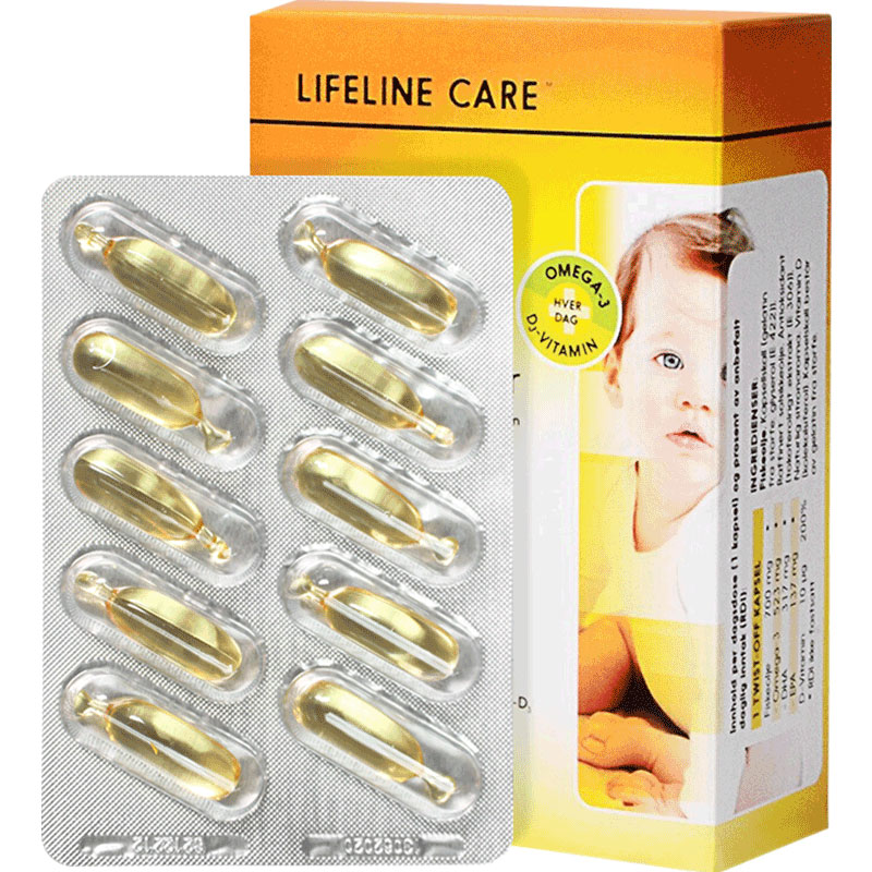 LifelineCare挪威小鱼婴儿鱼油DHA*4婴幼儿维生素D3旗舰店24.1期