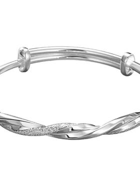 六桂福饰品银手镯莫比乌斯推拉款