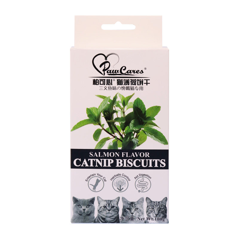 柏可心猫零食5盒薄荷饼干