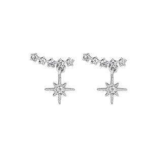【自营】DAISY BEAUTY八芒星简约耳钉女小众日常百搭耳饰纯银耳钉