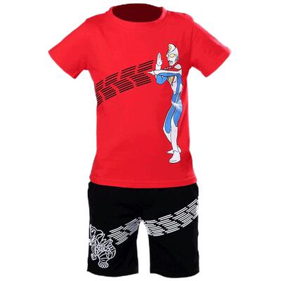 奥特曼男童纯棉衣服运动夏季套装