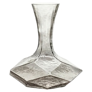 几何轻奢水晶玻璃醒酒器创意锤纹大肚分酒器家用葡萄酒快速醒酒壶