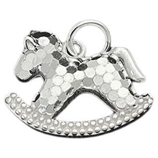 S925纯银碎冰冰木马葫芦心形小吊坠单坠樱花小众项坠DIY手链配件