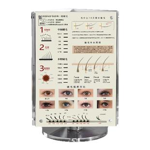中式美睫款式展示板嫁接睫毛打版成品睫毛作品图高端摆台旋转相框