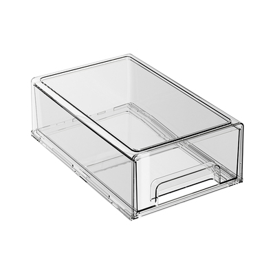 桌面收纳盒抽屉式透明化妆品盒办公室书桌上杂物整理盒文具置物架