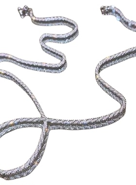 足银99纯银波光粼粼项链满天星菜花链冷淡风素链银锁骨链气质胖人