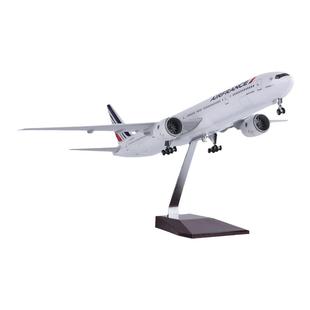 【带轮子带灯】法国航空法航波音777仿真民航客机飞机模型拼装